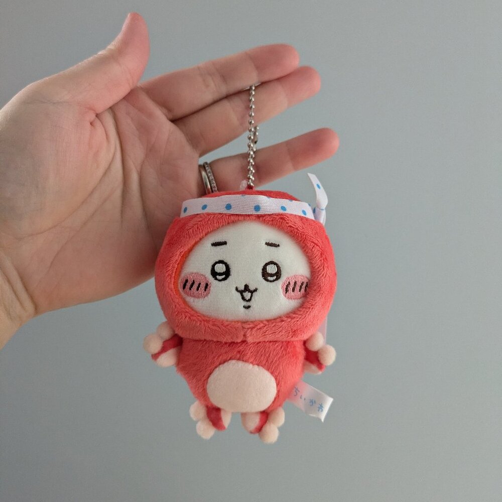 Authentic Chiikawa Dressed as Octopus Keychain Plush (Kuji Lottery Prize)